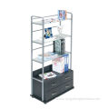 Glass Bookcases Modular Corner Bookshelf With Drawer